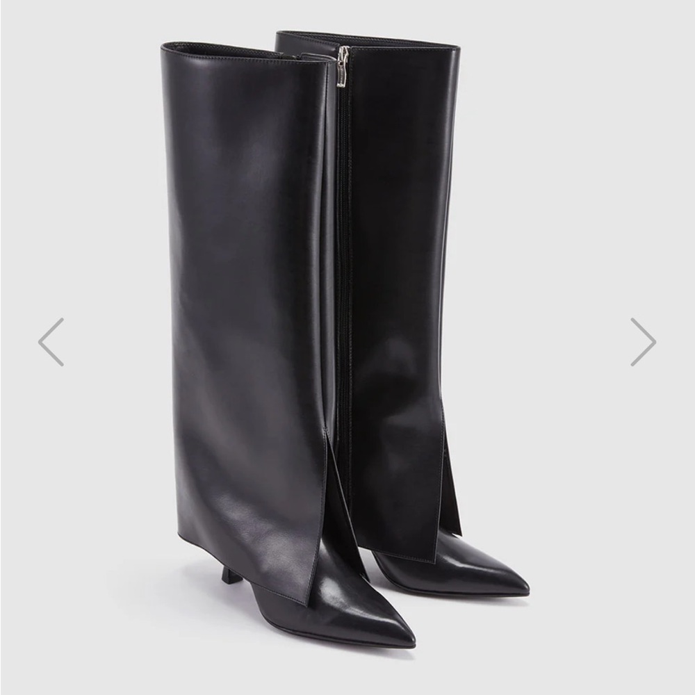 Sleek Black Heeled Boots